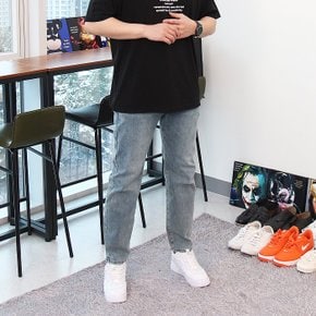 WDK 남자 유포리아 테이퍼드 히든밴딩 데님팬츠