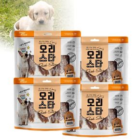 강아지간식 사사미 오리스타 숯불꽈배기 300g x4