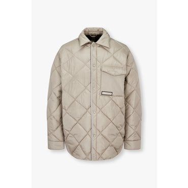 ARMANI EXCHANGE AX 남성 다이아 퀼팅 스냅 버튼 패딩 자켓- 다크 베이지(A414310005)
