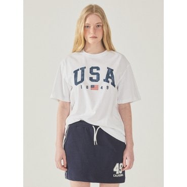 후아유 USA Printing T-shirt WHRPF4891U