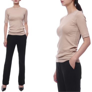 브루넬로쿠치넬리 24FW 여성 모닐리 포인트 반팔티셔츠 (MPTC8BJ310 C8539 24F)