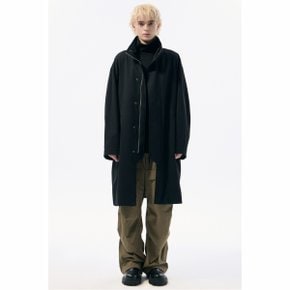 Black Band Collar Trench Coat_CWCAA24002BKX