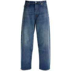 VALENTINO GARAVANI 남성 wide legged cropped jeans with a relaxed Blue