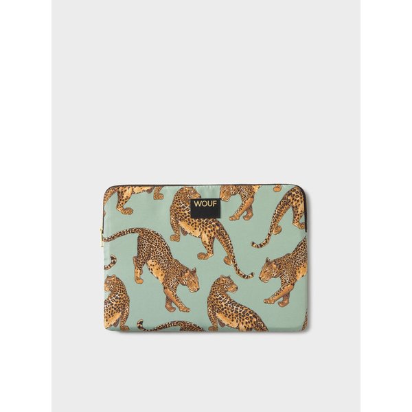 WO데일리 에메랄드레오파드 랩탑슬리브13&14 34x25x2