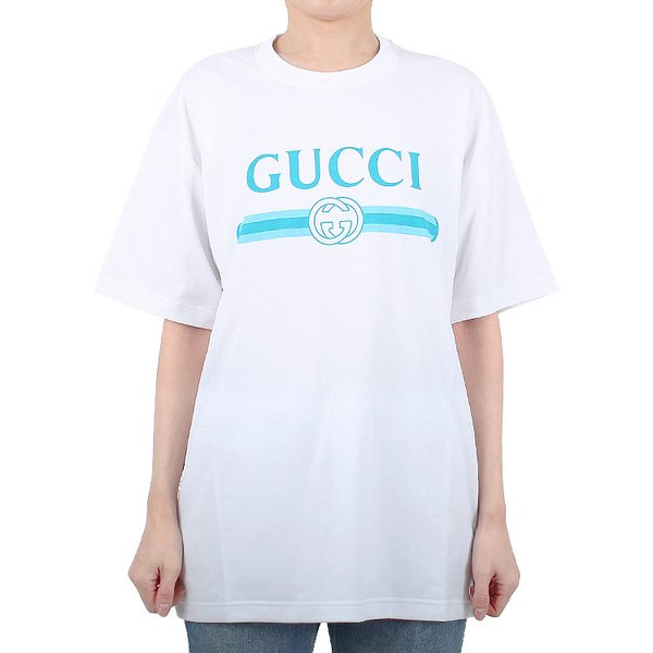 [시흥점] 25FW 로고 프린트 오버핏 반팔티 (837959 XJHGY 9081)