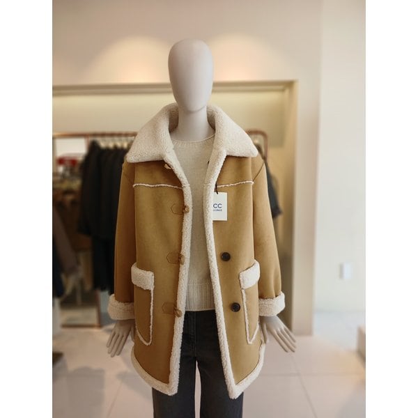 [여주점] 씨씨콜렉트 카라넥리버시블하프무스탕점퍼 E254psj163