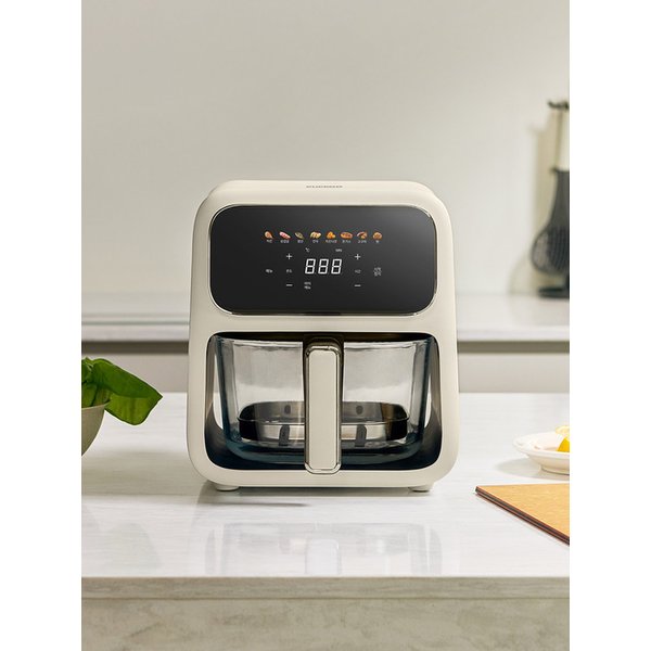 4L 유리 글라스 투명 에어프라이어 아이보리 CAF-L0410EV