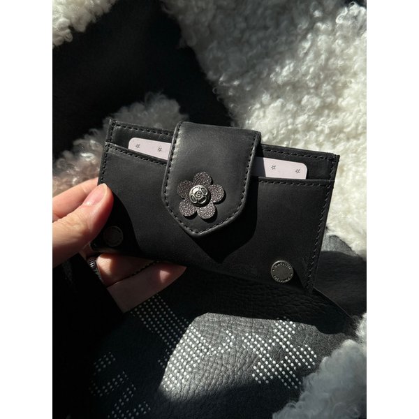 Fleur Card Wallet (Matte Black)