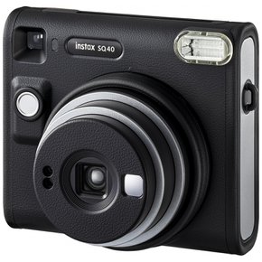 FUJIFILM 인스턴트 카메라 체키 스퀘어 instax SQUARE SQ40 블랙 INS SQ 40