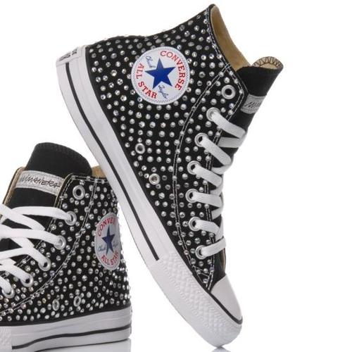 컨버스 스니커즈 141 CONVERSE SWAROVSKI BLACK White