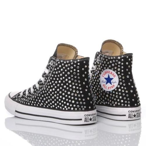 컨버스 스니커즈 141 CONVERSE SWAROVSKI BLACK White