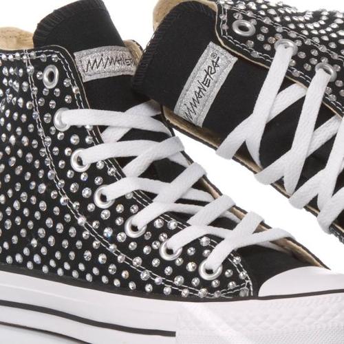 컨버스 스니커즈 141 CONVERSE SWAROVSKI BLACK White