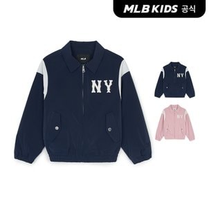 MLB키즈 (공식) 25SS 바시티 어깨배색 블루종 점퍼 (2color) 7AJPV0851
