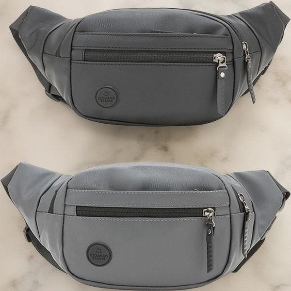 [옷자락] 남성 스트리트 패션 PU 지퍼 안전 수납 크로스백