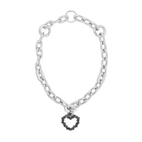 NO.608 [BLACK] SPIKY HEART NECKLACE