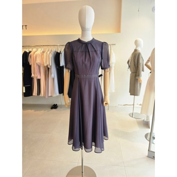 [여주점] [JJ 지고트] 여성 백 리본 플레어 쉬폰 원피스 GS5M0OP911