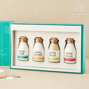소금 선물세트 명품2호(천,함,토,구)(+선물박스,손잡이)