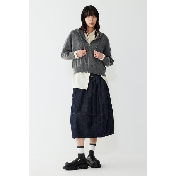 [리오더] 에센셜 로고 후디 집업 가디건 9105451102181