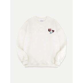 Patch Over fit Sweatshirt AMM1105 (Ivory)