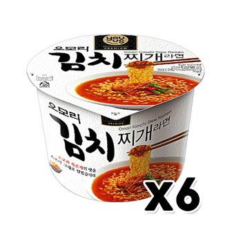  오모리 김치찌개라면 큰컵 150g x 6개