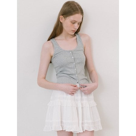 라미네즈 Whole Button Sleeveless - Gray