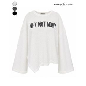 빅 프린트 언밸런스 티셔츠 NQ9TS003M0_P437459913