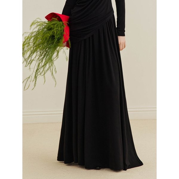 YY_Black casual temperament skirt