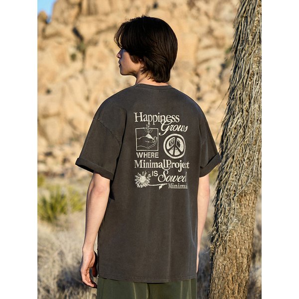 해피그로우 피그먼트 반팔티셔츠 MST169 / 5color W