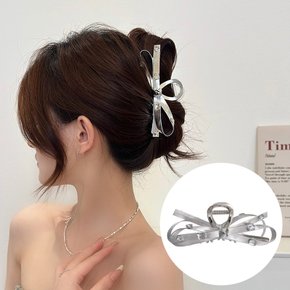 리본집게핀 머리핀 올림머리 반묶음 헤어핀 메탈 큐빅 여성 집게핀 ODM-HAIRPIN13