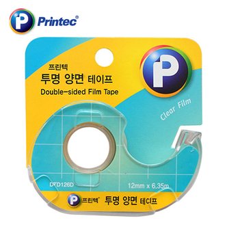 오피스디포 [123195]투명양면테이프(디스펜서/ DTD126D /12mm x 6.35m/프린텍)