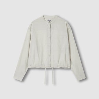 JAJU 여 라이트 코튼 루즈핏 크롭 셔츠 J1153030050AW