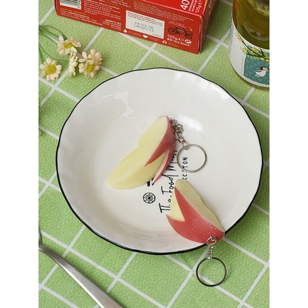 깎은 사과 모양 키링