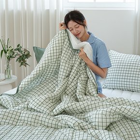 코지체크 60수 아사 옥수수솜 여름차렵이불 베개세트 SS