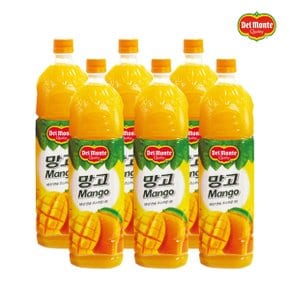 롯데칠성음료 델몬트 망고주스 1.5L x 6개 페트 음료수 과일주스