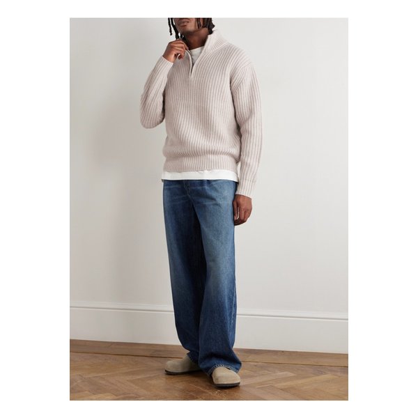 하트퍼드 리브 울 하프 집업 스웨터 46376663162884218