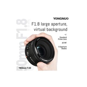 Yongnuo yn50 mm f18 렌즈 대구경 오토포커스렌즈 캐논 EF 마운트