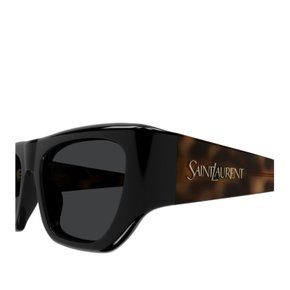 [해외배송] 생로랑 오버사이즈 블랙 프레임 선글라스 SL 740 004 BLACK HAVANA BLACK 52