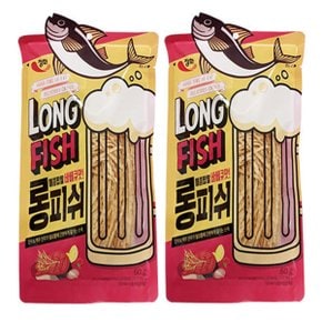 정화 롱피쉬스낵 60g x 10개 [매콤짭짤 바베큐맛 간식 안주] (무료배송)