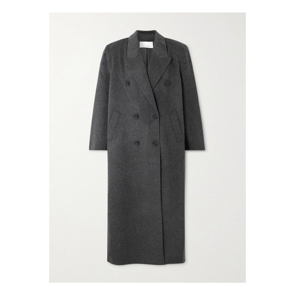 더프랭키샵 가이아 더블 브레스트 울 혼방 코트 다크 그레이 46376663162949569