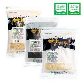 친환경 땅기운 찰현미/흑미/찰보리쌀 각1kg(3kg)