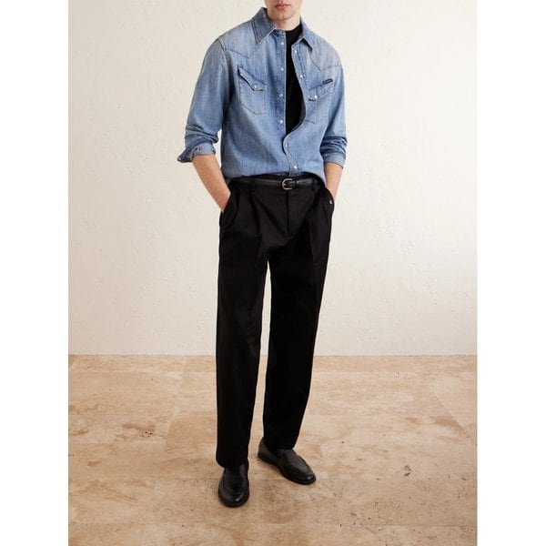 플리츠 코튼 팬츠 46376663162957601