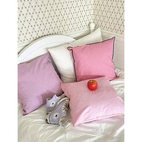 merci 배색 테두리 쿠션커버 (12colors)
