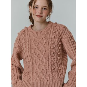 Grandma bell alpaca knit (Pink)