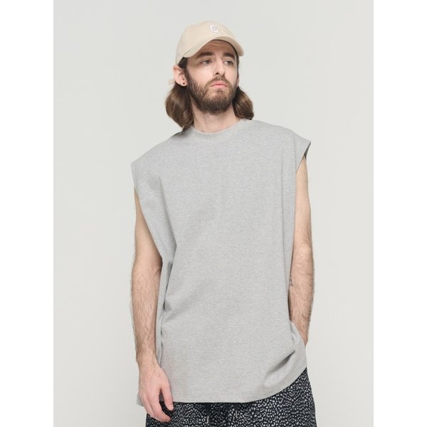 ESSENTIAL WIDE LAYERED SLEEVELESS (GRAY)