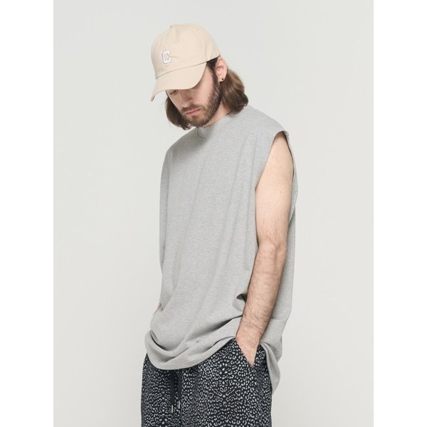 ESSENTIAL WIDE LAYERED SLEEVELESS (GRAY)