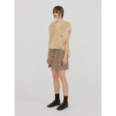 ZABOLLE Buttoned Mini Skirt - Beige