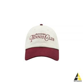 SPORTYRICH Rizzoli Tennis Hat - Off WhiteMerlot (ACAW2329OF) (리졸리 테니스 햇)