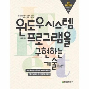 IT Expert 윈도우시스템 프로그램을 구현하는 기술 200개 이상의 함수와 예제로 배우는 윈도우 비동기 프로그래밍 가이드