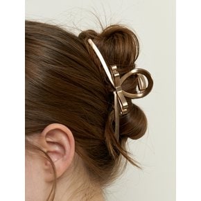 petit ribbon metal hair claw - bronze