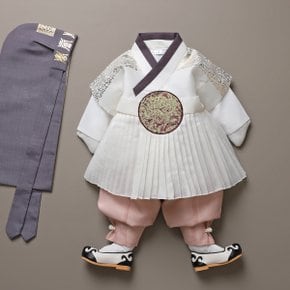 배색철릭 아이보리 남아한복 백일 돌